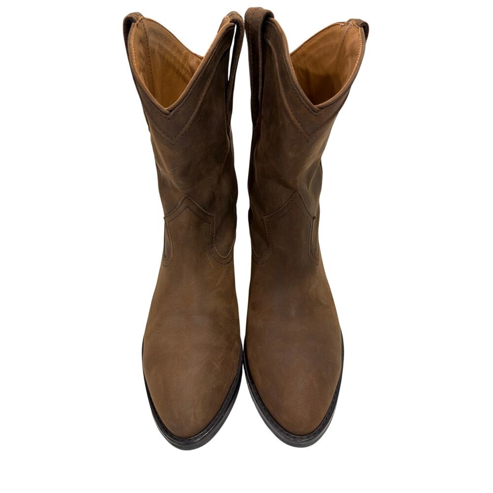 Thursday Boot Company Women's Liberty Western Ankle Boots Sz 8.5 Brown Leather